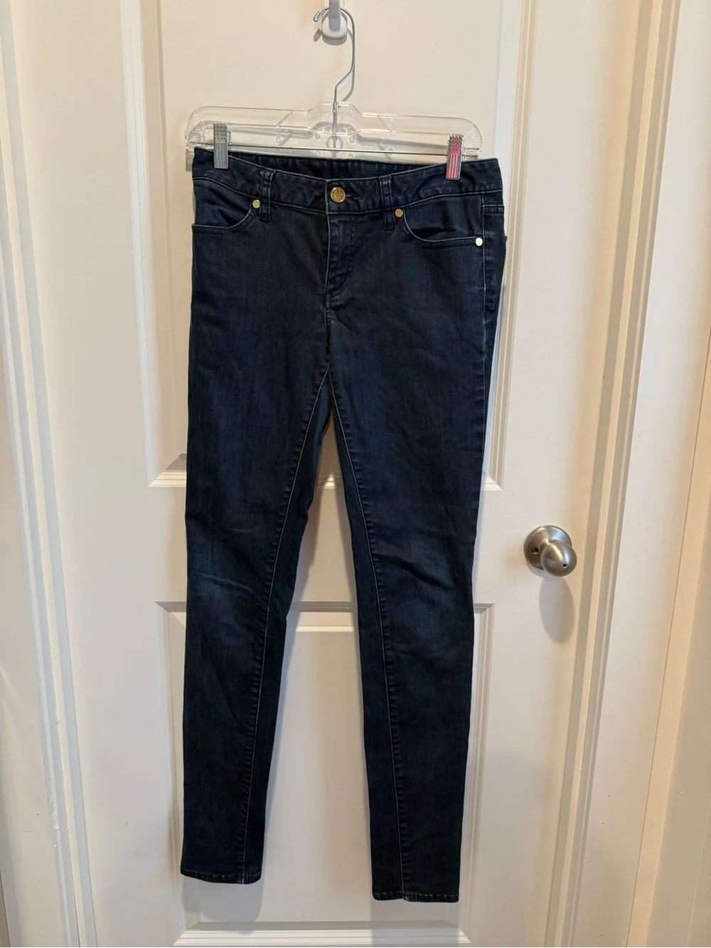 Tory Burch Dark Wash Skinny Jeans Size 27 Stretch Denim